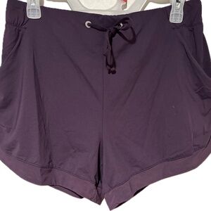 Avia Running Athletic Shorts Purple Mesh Hem